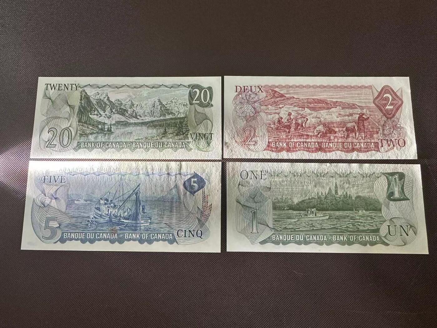 喜羊羊钱币收藏2025第9期(普品场) 加拿大景观版2 20 unc  1和5 unc-