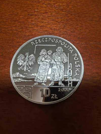 长老汇蛇年精选第三十九场拍卖 2008波兰探险家布罗尼斯瓦夫·毕苏斯基10兹罗提精制银币，14.14克925银