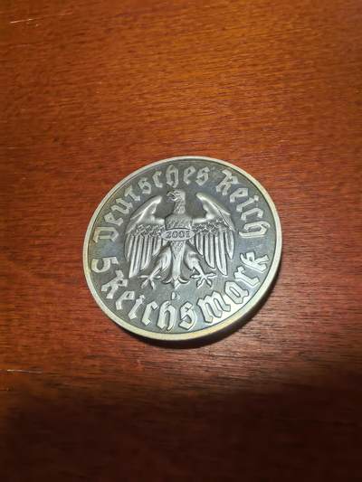 长老汇蛇年精选第三十九场拍卖 2001德国复刻1933路德诞辰450周年5马克精制银币，五彩，15.08克