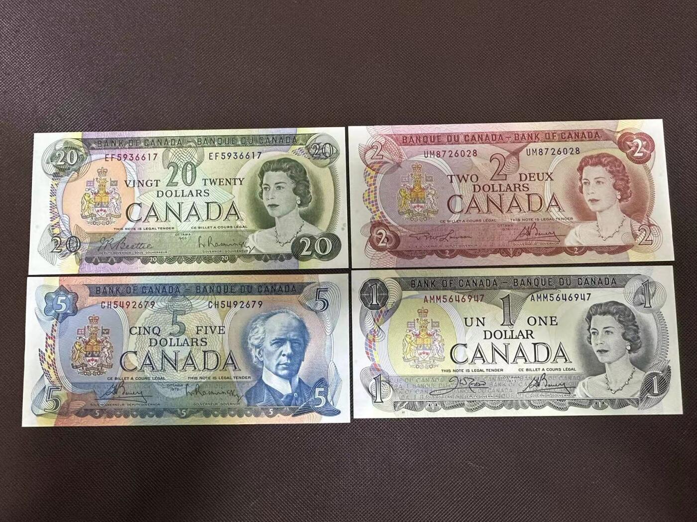 喜羊羊钱币收藏2025第9期(普品场) 加拿大景观版2 20 unc  1和5 unc-