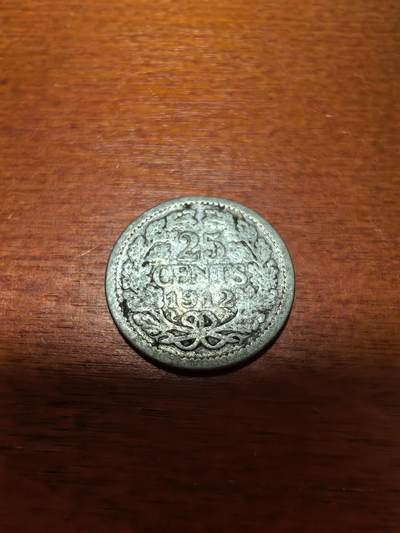 长老汇蛇年精选第三十九场拍卖 1912荷兰威廉明娜25分银币，克书300美金