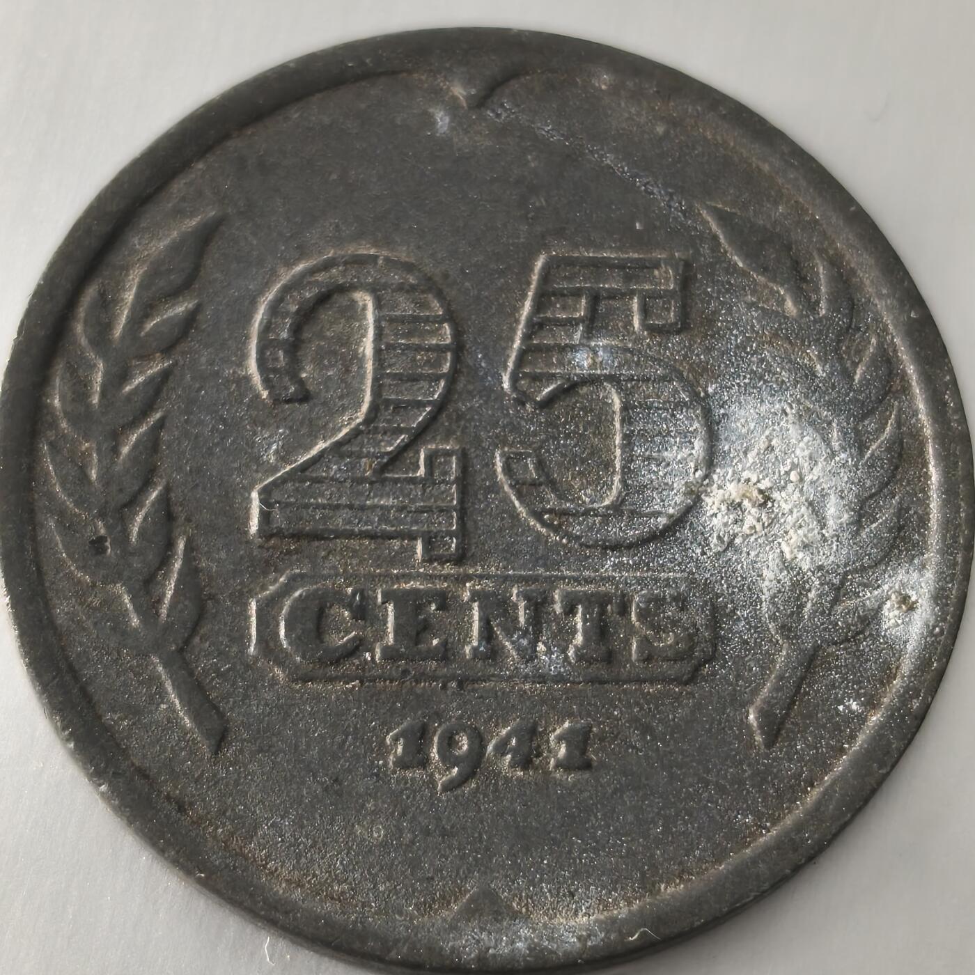 Krab外币市集Vol.25 荷兰1941年25分