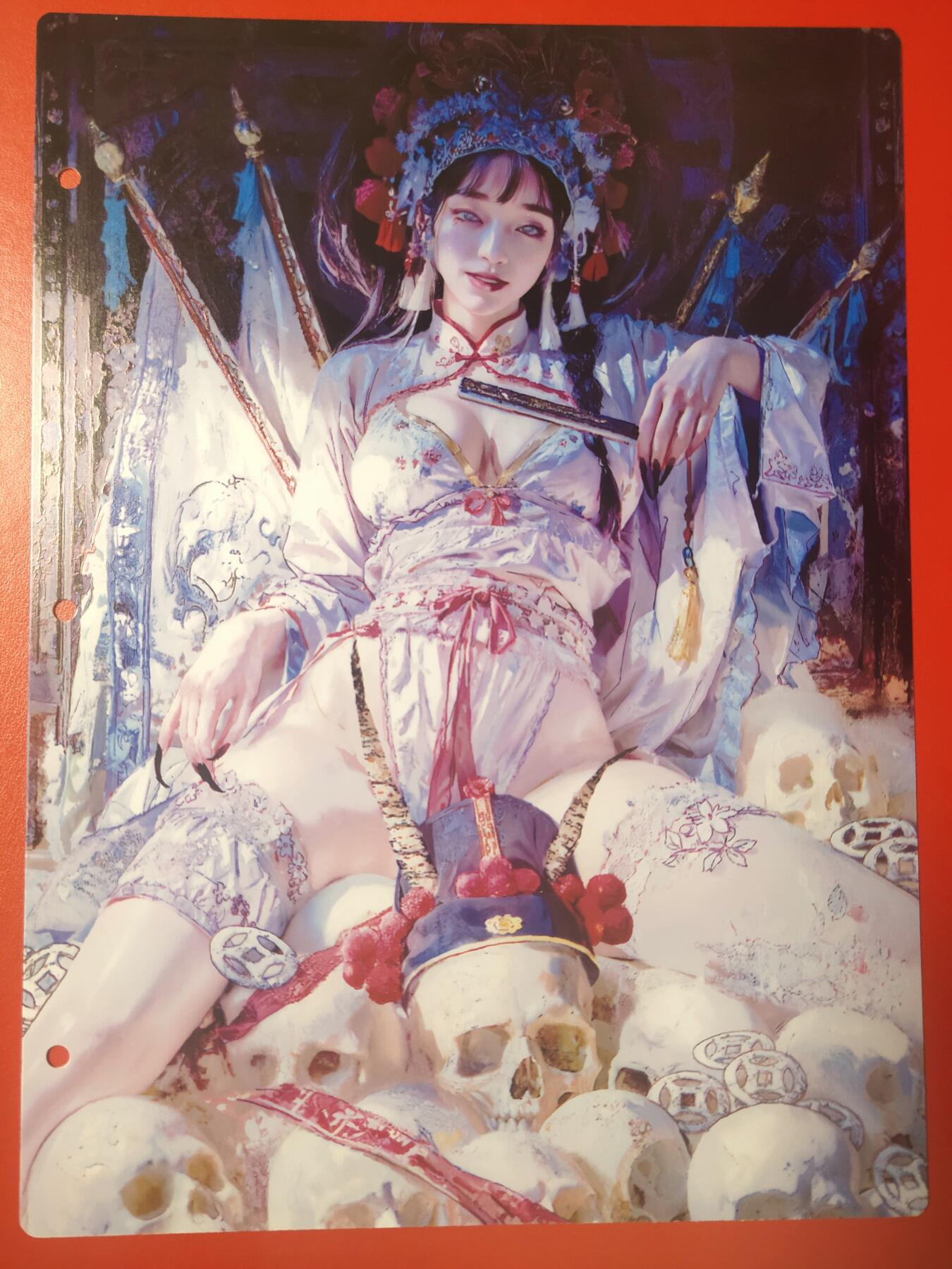 清风卡拍第八期(燎原卡牌为主) 妖姬传九宫卡册挡板一张(白骨夫人)
