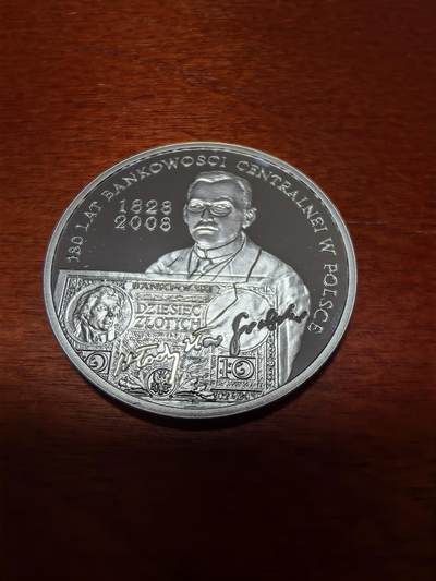 长老汇蛇年精选第三十九场拍卖 - 2009波兰中央银行10兹罗提精制银币，14.14克925银，币中币