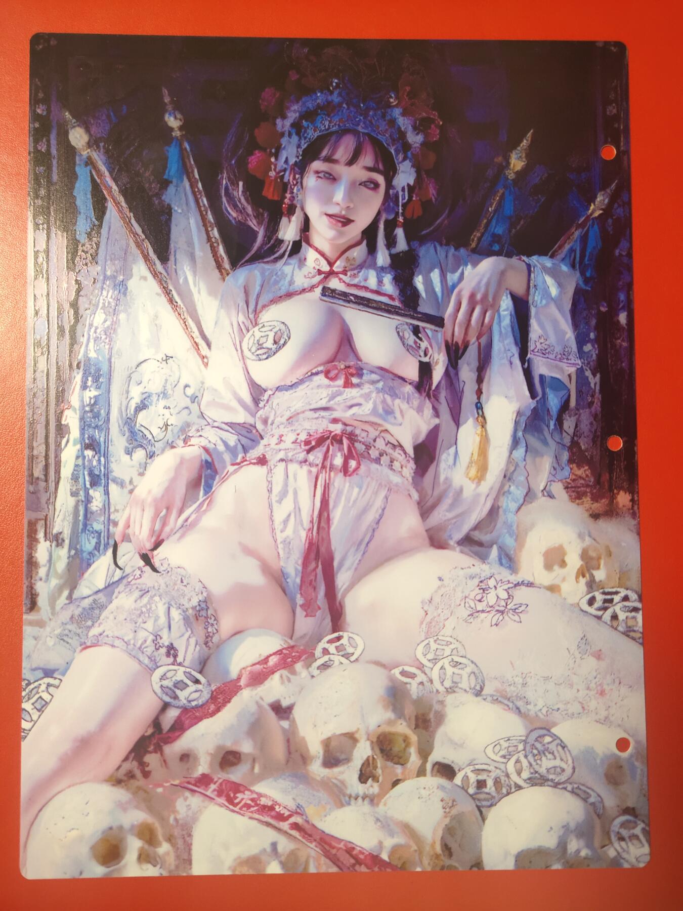 清风卡拍第八期(燎原卡牌为主) 妖姬传九宫卡册挡板一张(白骨夫人)
