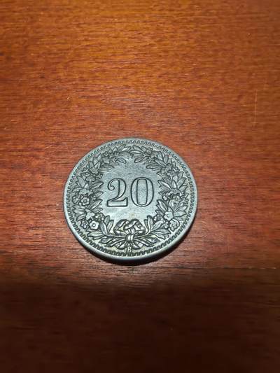 长老汇蛇年精选第三十九场拍卖 1920瑞士女神20生丁镍币，克书115美金