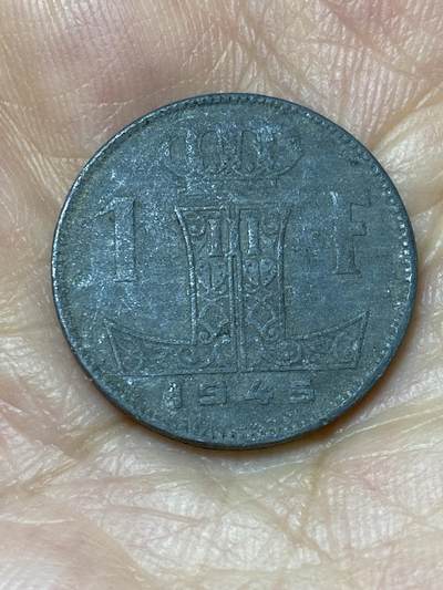 2025年第八十二场(总第一百零八场）外国好品散币(免佣金) - 比利时🇧🇪1945年1法郎(利奥波德三世二战德国占领时期，左荷语–右法语版)