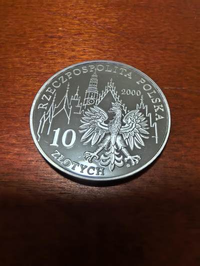 长老汇蛇年精选第三十九场拍卖 2000波兰罗克劳10兹罗提精制银币，14.20克925银，早期10兹罗提