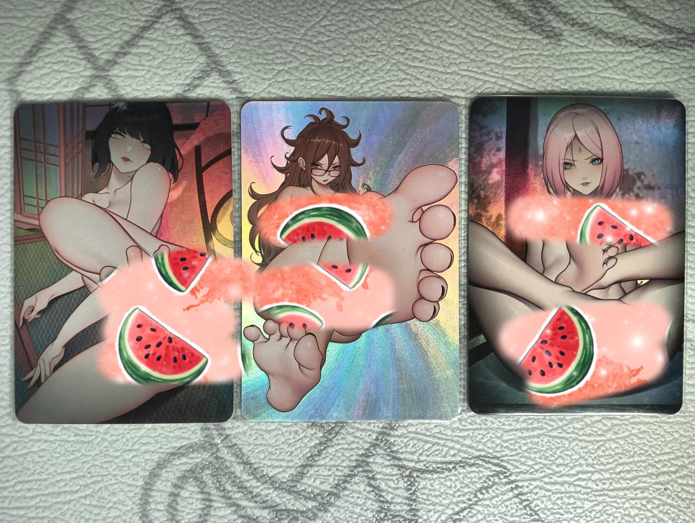花开卡拍第35期（8月24号周日截拍，品控勿拍!!!拍品不寄存，运费5元，自制卡难免瑕疵，可能存在轻微撞角爆边等出厂瑕疵，品控介意勿拍！） 艺术卡，足疗彩闪三张