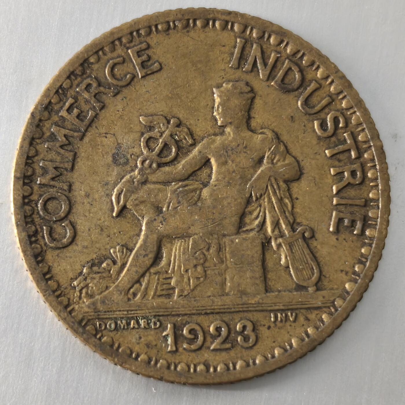 Krab外币市集Vol.25 法国商务部1923年1法郎