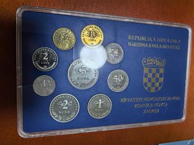 长老汇蛇年精选第三十九场拍卖 2005克罗地亚精制币9枚套，原盒