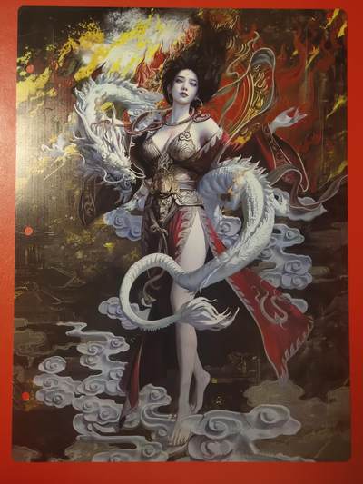 清风卡拍第八期(燎原卡牌为主) - 妖姬传九宫卡册挡板一张(亢金龙)