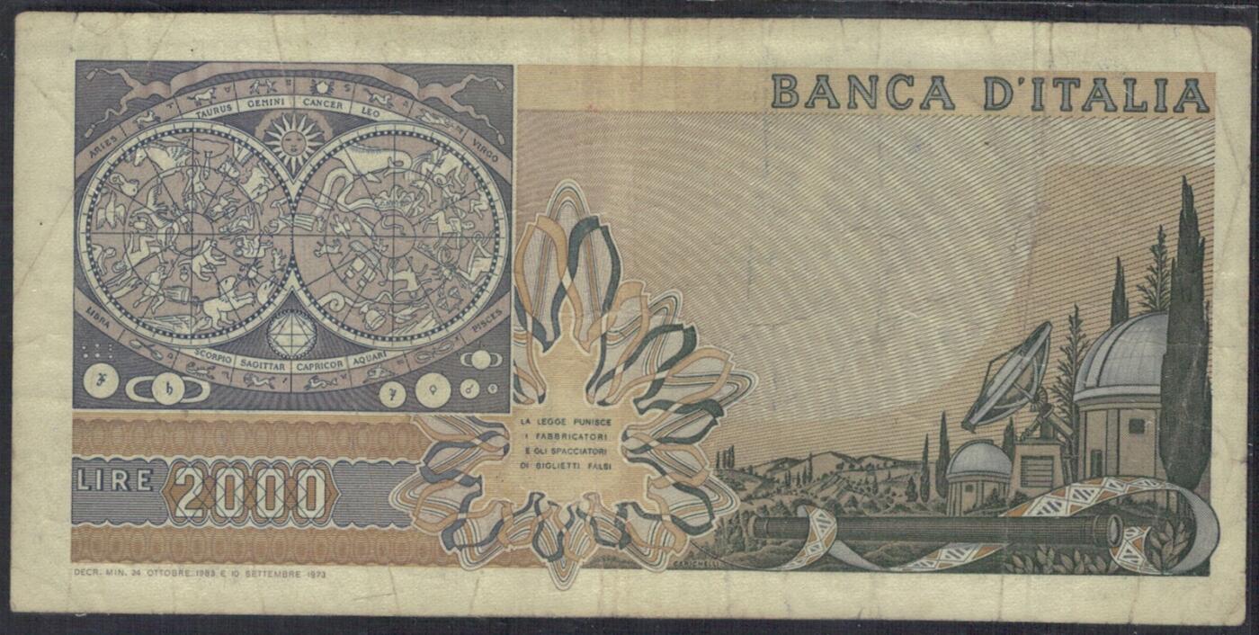 意大利1983年2000里拉 P-103c 无47 实物图 八五品
