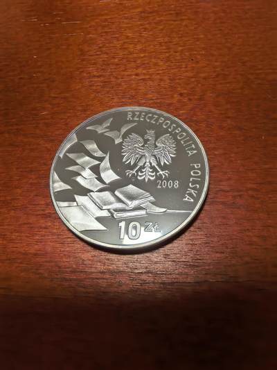 长老汇蛇年精选第三十九场拍卖 2008波兰罗茨尼察游行40周年10兹罗提精制银币，14.14克925银