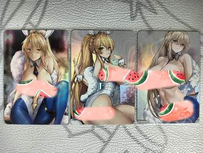 花开卡拍第35期（8月24号周日截拍，品控勿拍!!!拍品不寄存，运费5元，自制卡难免瑕疵，可能存在轻微撞角爆边等出厂瑕疵，品控介意勿拍！） - 殿兔卡牌 艾尔托利亚一套3张 折光彩闪 艺术版