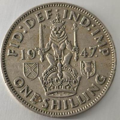 Krab外币市集Vol.25 - 英国1947年1先令-Scotish