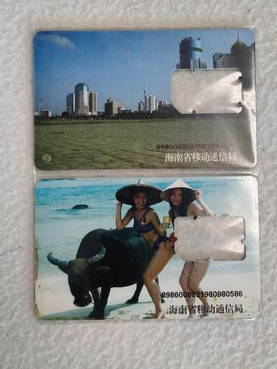 易卡拍卖第38期 - 手机卡2枚（海南）。品相如图所示！