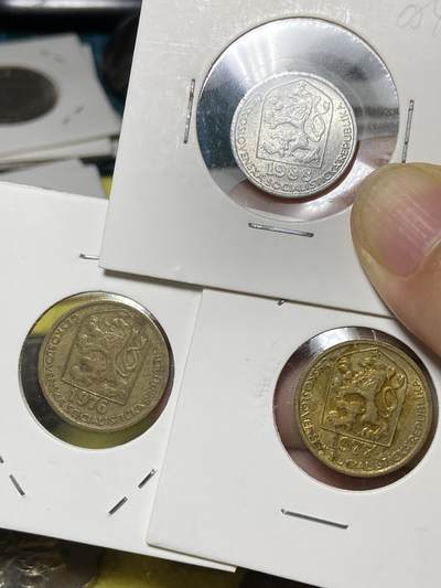 2025年第八十二场(总第一百零八场）外国好品散币(免佣金) - 捷克斯洛伐克3枚：1976年、1977年20赫勒，1988年10赫勒