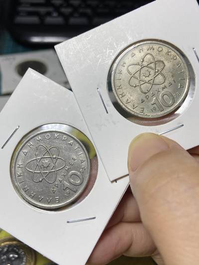2025年第八十二场(总第一百零八场）外国好品散币(免佣金) - 希腊🇬🇷2枚：1978年、1992年，两版不同10德拉克马