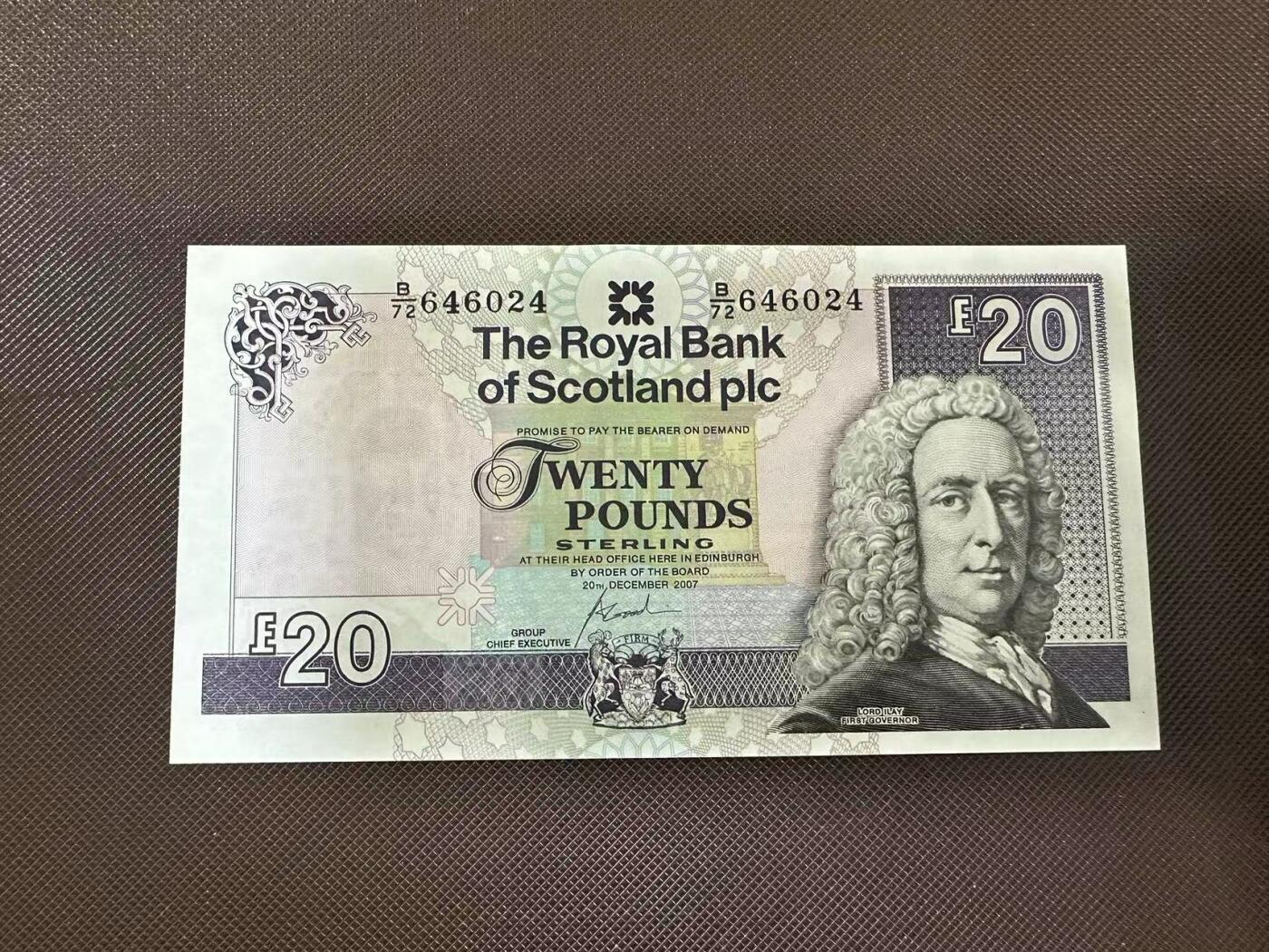 喜羊羊钱币收藏2025第9期(普品场) 苏格兰2007年20 unc