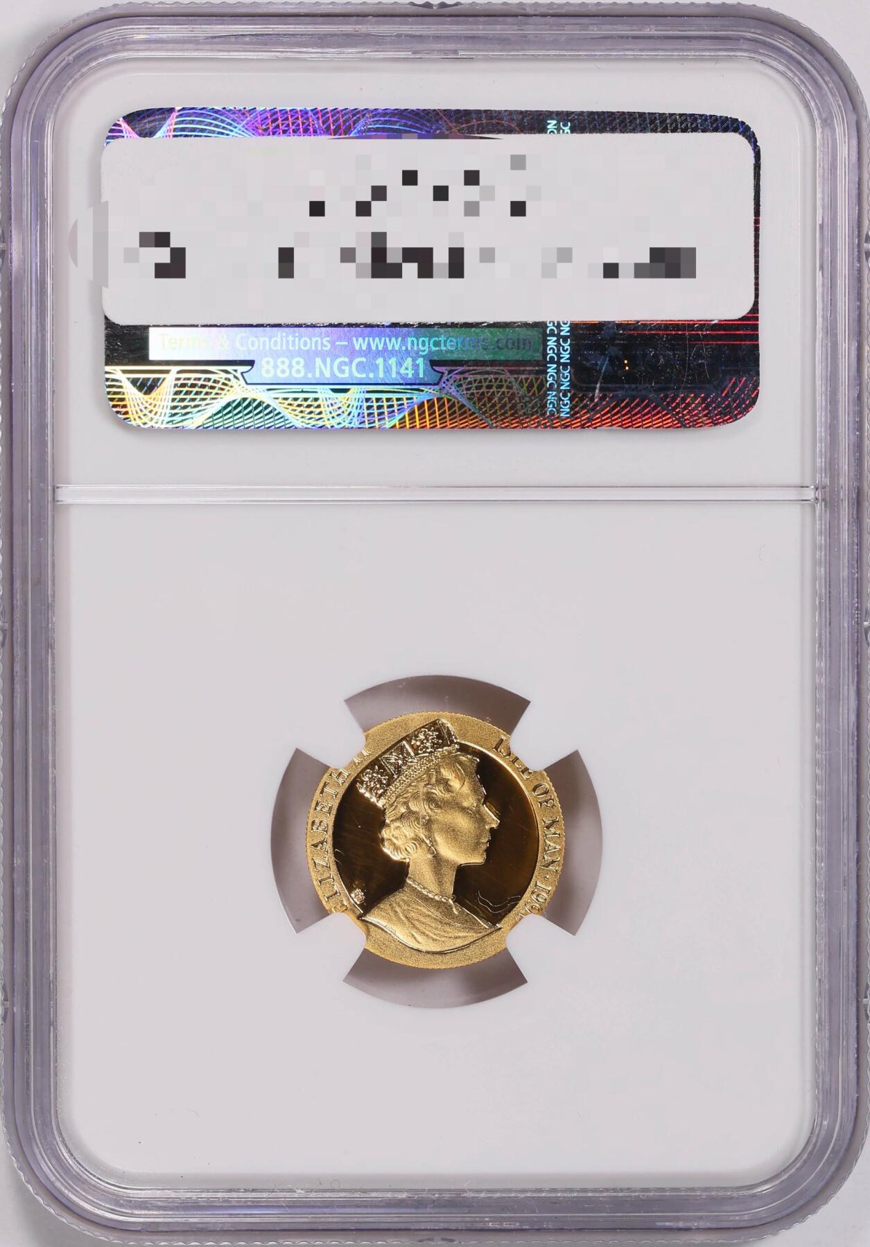 第171期拍卖【长期征集拍品】 马恩岛1990年纪念黑便士发行150周年1/10克朗金币NGC-PF69, 1/10盎司纯金 编号3490590-151 