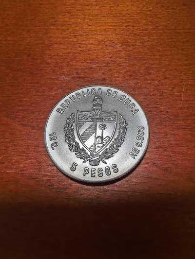 长老汇蛇年精选第三十九场拍卖 1981古巴的植物之阿萨尔花5比索银币，1万枚