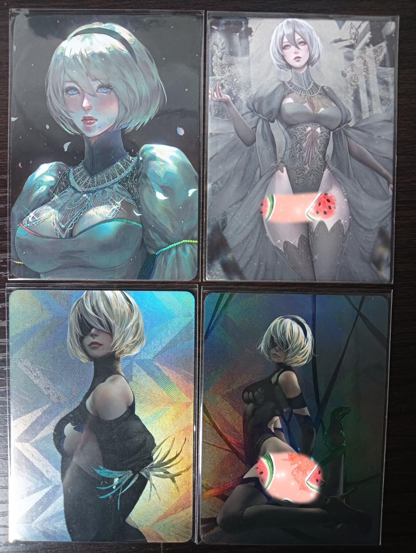 花开卡拍第35期（8月24号周日截拍，品控勿拍!!!拍品不寄存，运费5元，自制卡难免瑕疵，可能存在轻微撞角爆边等出厂瑕疵，品控介意勿拍！） 卡将卡牌 机械姬2B合集 折光彩闪3张+粗闪1张
