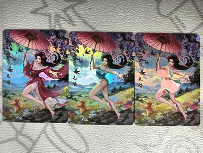 花开卡拍第35期（8月24号周日截拍，品控勿拍!!!拍品不寄存，运费5元，自制卡难免瑕疵，可能存在轻微撞角爆边等出厂瑕疵，品控介意勿拍！） - 卡颜月色，风雅颂，毛嫱彩闪三张