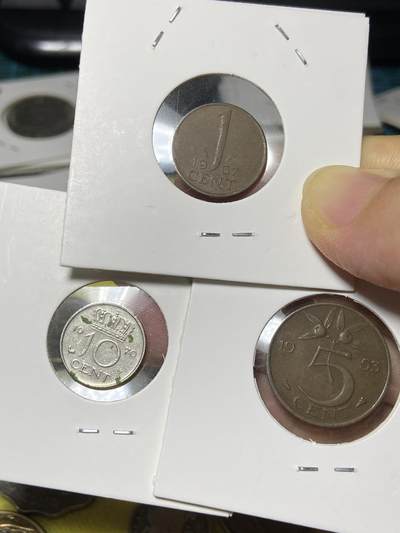 2025年第八十二场(总第一百零八场）外国好品散币(免佣金) - 荷兰🇳🇱3枚：1967年1分，1970年10分，1953年5分
