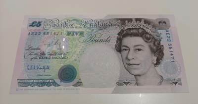 英国 E序初版 5英镑 纸币 全新UNC - 英国 E序初版 5英镑 纸币 全新UNC
