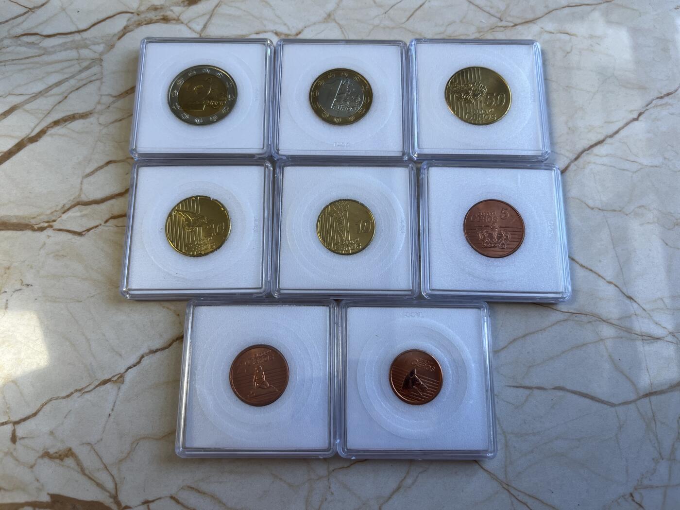 第172期拍卖【长期征集拍品】 丹麦2006年8枚纪念币（2欧，1欧，50分，20分，10分，5分，2分，1分）