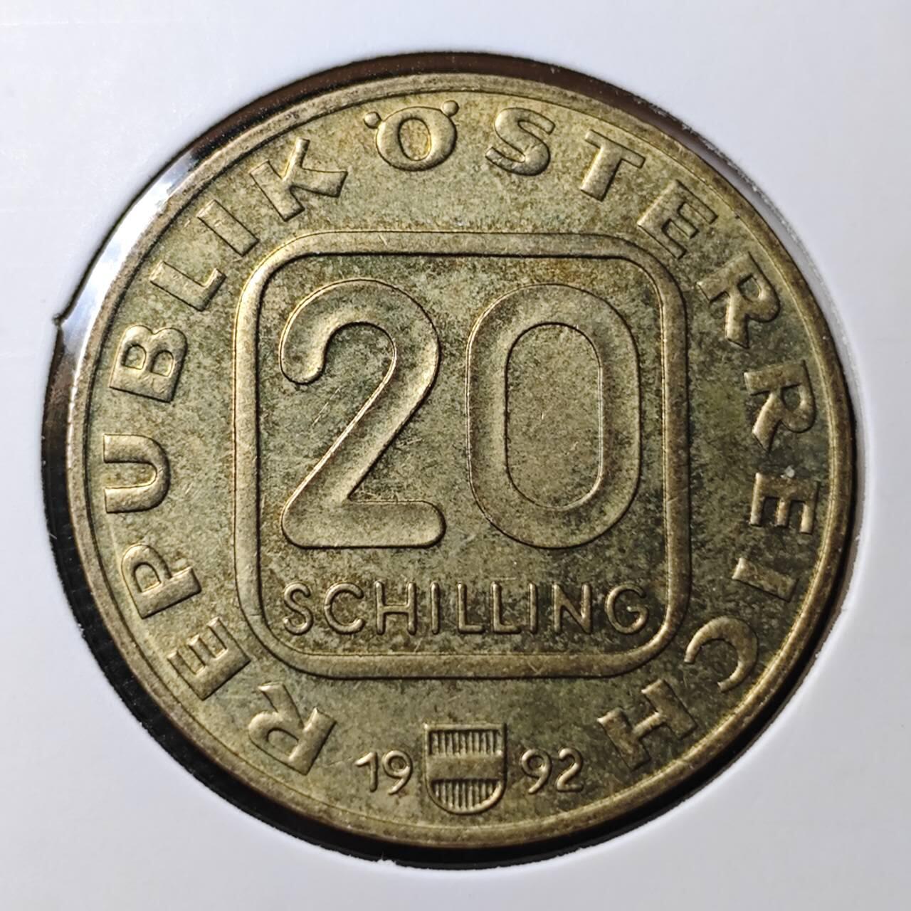 KK钱币收藏小铺 第329期 2月预留时间 周末发货 1992 奥地利20先令纪念币