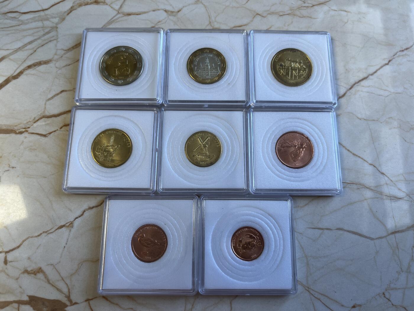 第172期拍卖【长期征集拍品】 丹麦2006年8枚纪念币（2欧，1欧，50分，20分，10分，5分，2分，1分）