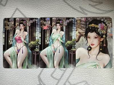 花开卡拍第35期（8月24号周日截拍，品控勿拍!!!拍品不寄存，运费5元，自制卡难免瑕疵，可能存在轻微撞角爆边等出厂瑕疵，品控介意勿拍！） - 卡将 欲女传 第二弹 潘金莲 渐变+近景