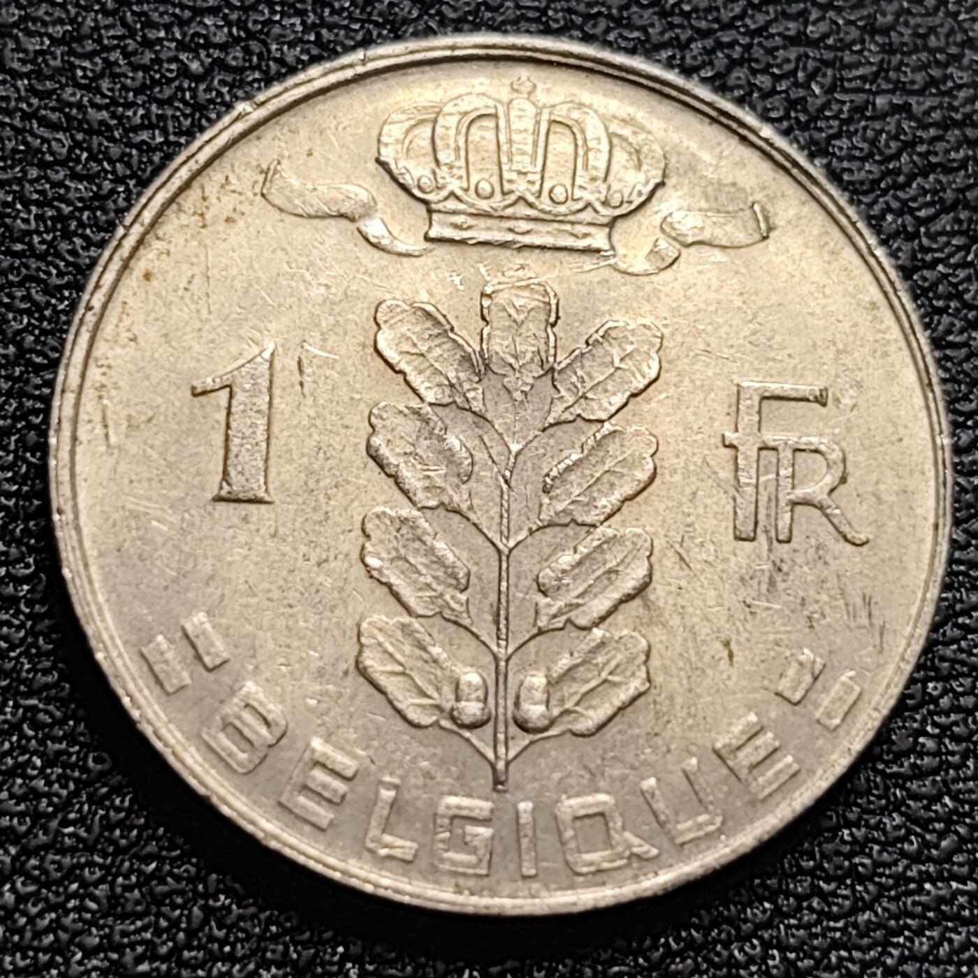 泉币菌-第93场-精品福利场（满包邮条件，下周一发货） 比利时1972年1法郎铜镍币（佛兰芒文版BELGIË），谷物女神