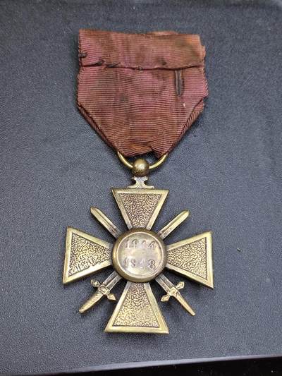 新时代收藏徽章红藏拍卖(第二十四场)  限时回归徽章杂项大合集拍场 法国1914-1918战争十字奖章 带勋饰