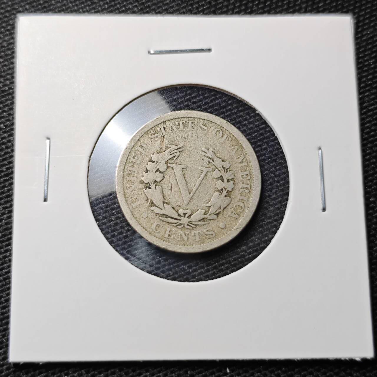 KK钱币收藏小铺 第328期 2月预留时间 周末发货  1902美国5分镍币