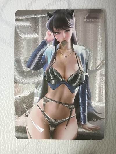 花开卡拍第35期（8月24号周日截拍，品控勿拍!!!拍品不寄存，运费5元，自制卡难免瑕疵，可能存在轻微撞角爆边等出厂瑕疵，品控介意勿拍！） - 五月 古见硝子 粗闪单卡