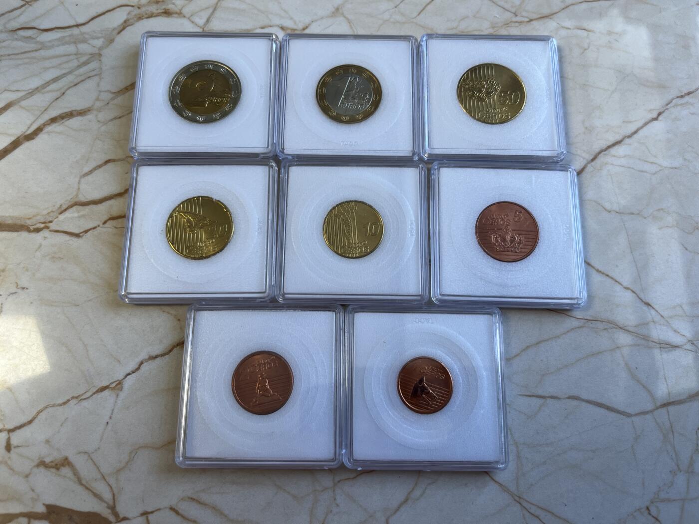 第172期拍卖【长期征集拍品】 丹麦2006年8枚纪念币（2欧，1欧，50分，20分，10分，5分，2分，1分）