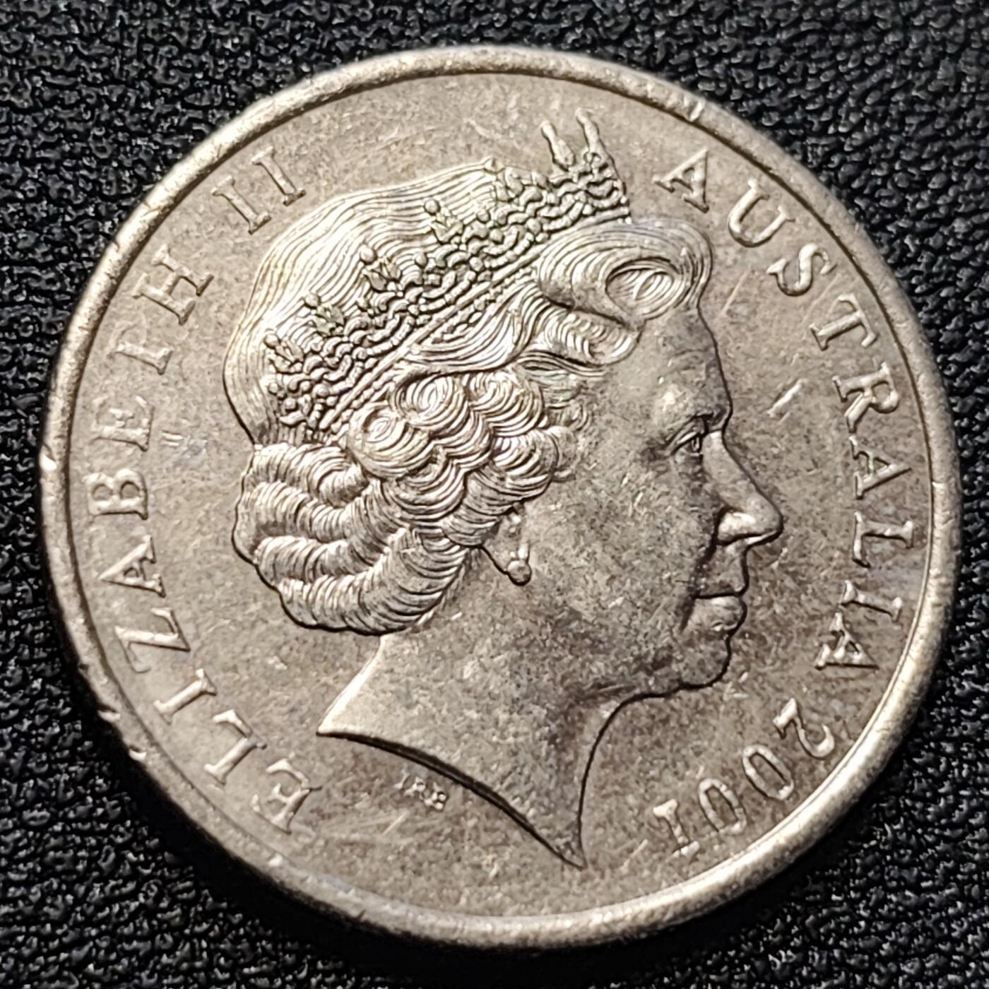 泉币菌-第93场-精品福利场（满包邮条件，下周一发货） 英属 澳大利亚2001年10分铜镍币 琴鸟 伊丽莎白二世女王  铜镍币 23.6mm