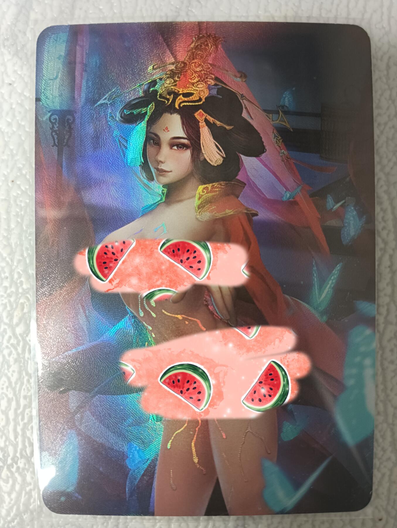 花开卡拍第35期（8月24号周日截拍，品控勿拍!!!拍品不寄存，运费5元，自制卡难免瑕疵，可能存在轻微撞角爆边等出厂瑕疵，品控介意勿拍！） 老八槃涅 绝版艺术版满赠 三国杀吴觅 彩闪1张