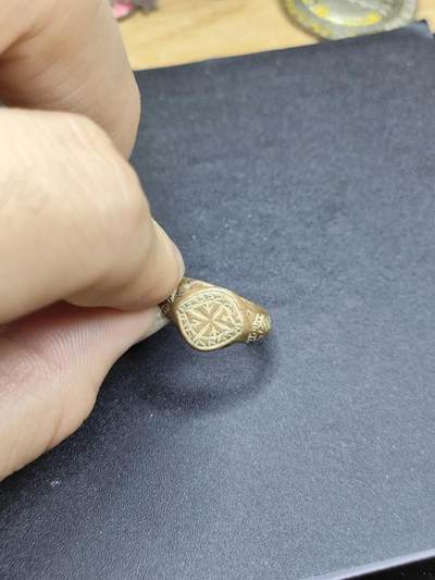 新时代收藏徽章红藏拍卖(第二十四场)  限时回归徽章杂项大合集拍场 中亚回流 阿富汗帝国时期手刻贵族家纹戒指 约明清时期