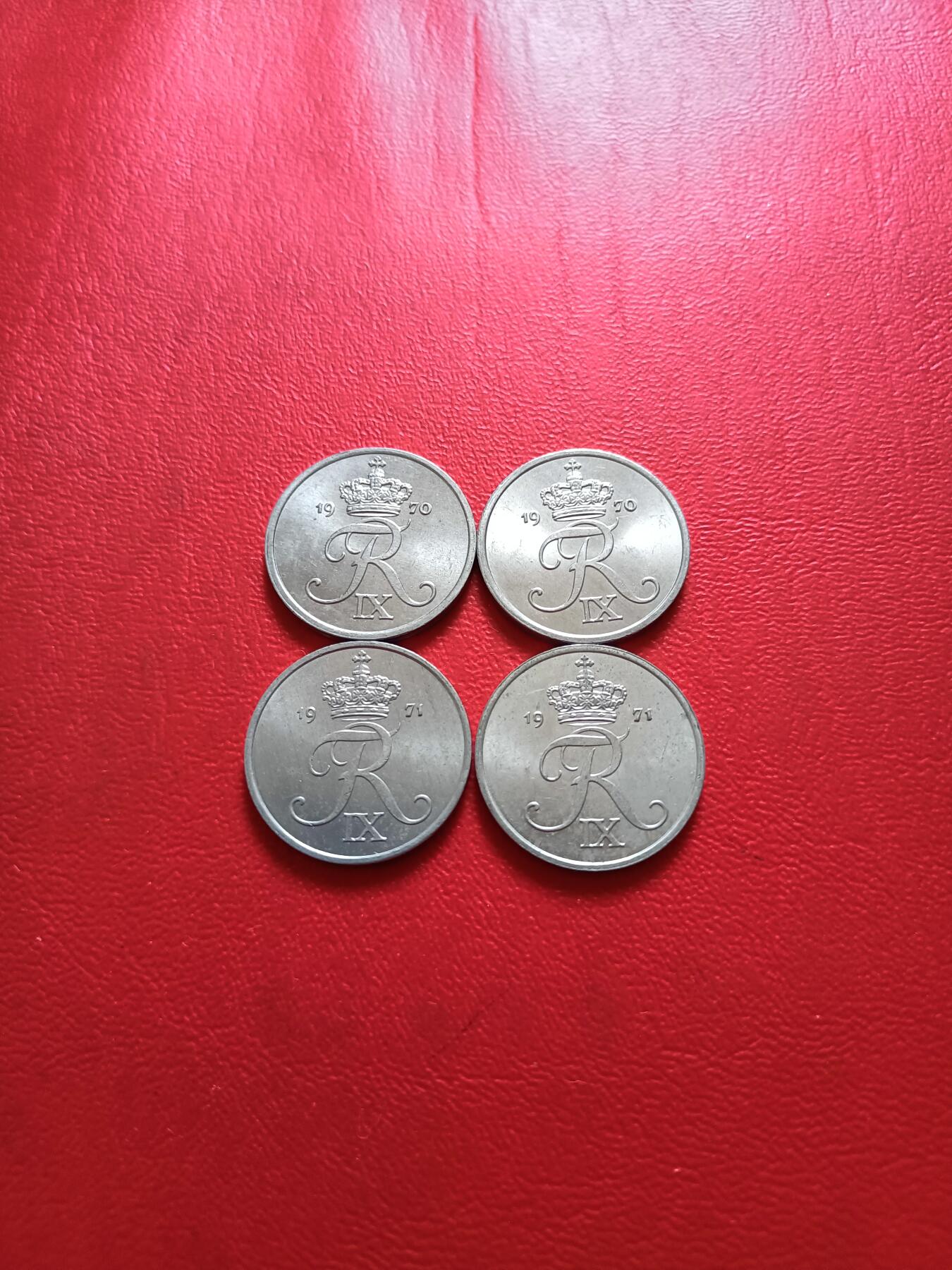 【云涧收藏】第五十六场 丹麦1970年、1971年2殴尔4枚，BU