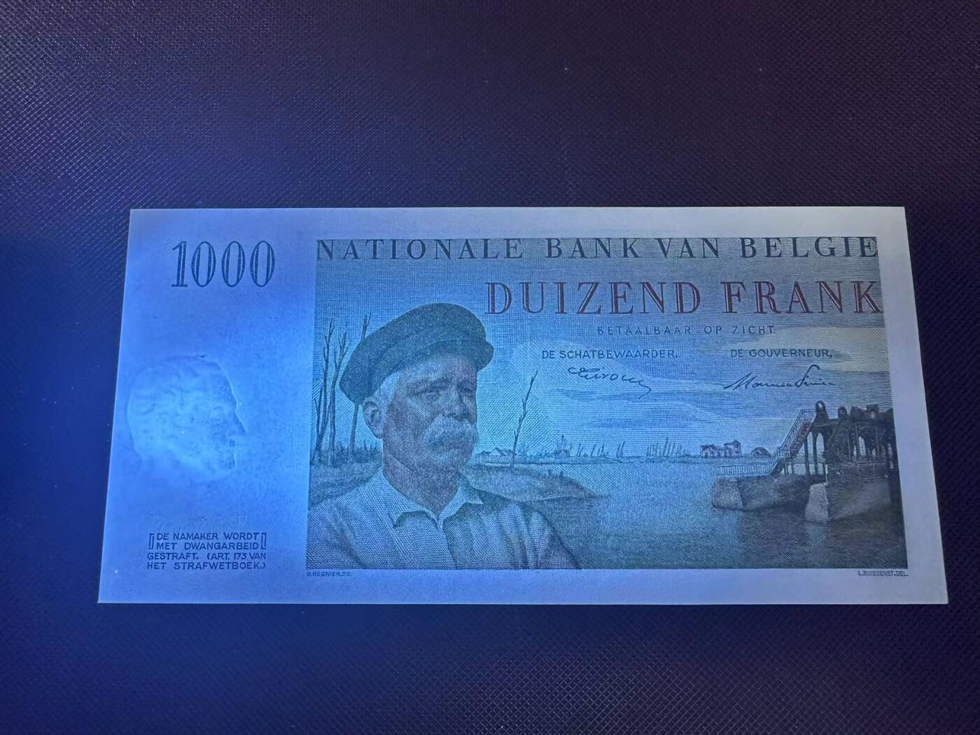 喜羊羊钱币收藏2025第9期(普品场) 比利时1951年 1000 unc
