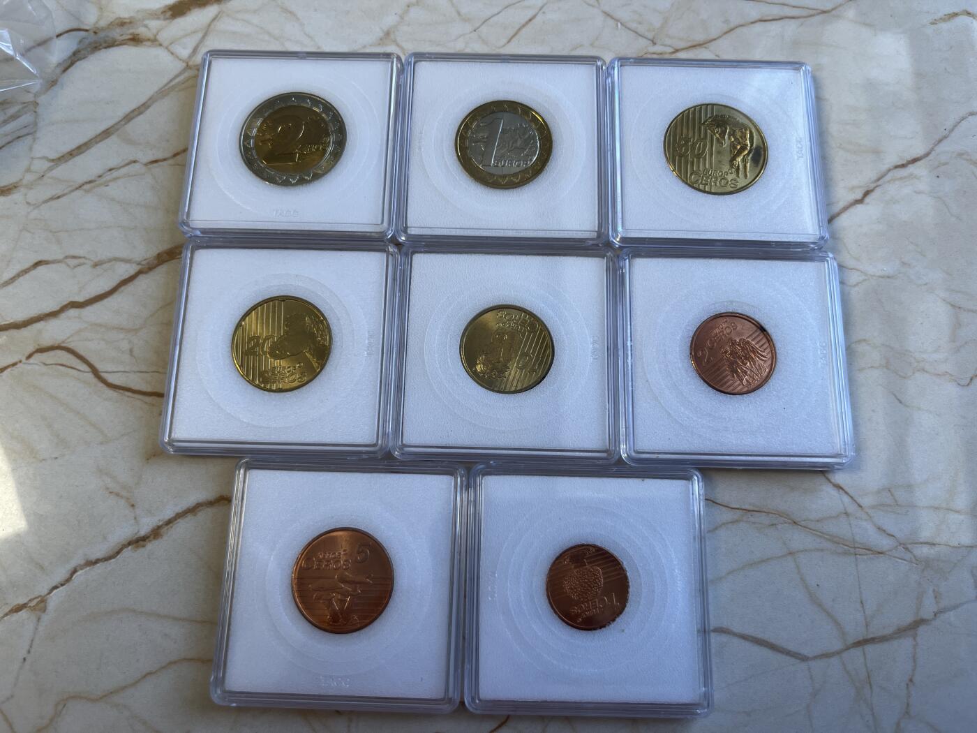 第172期拍卖【长期征集拍品】 冰岛2004年8枚纪念币（2欧，1欧，50分，20分，10分，5分，2分，1分）