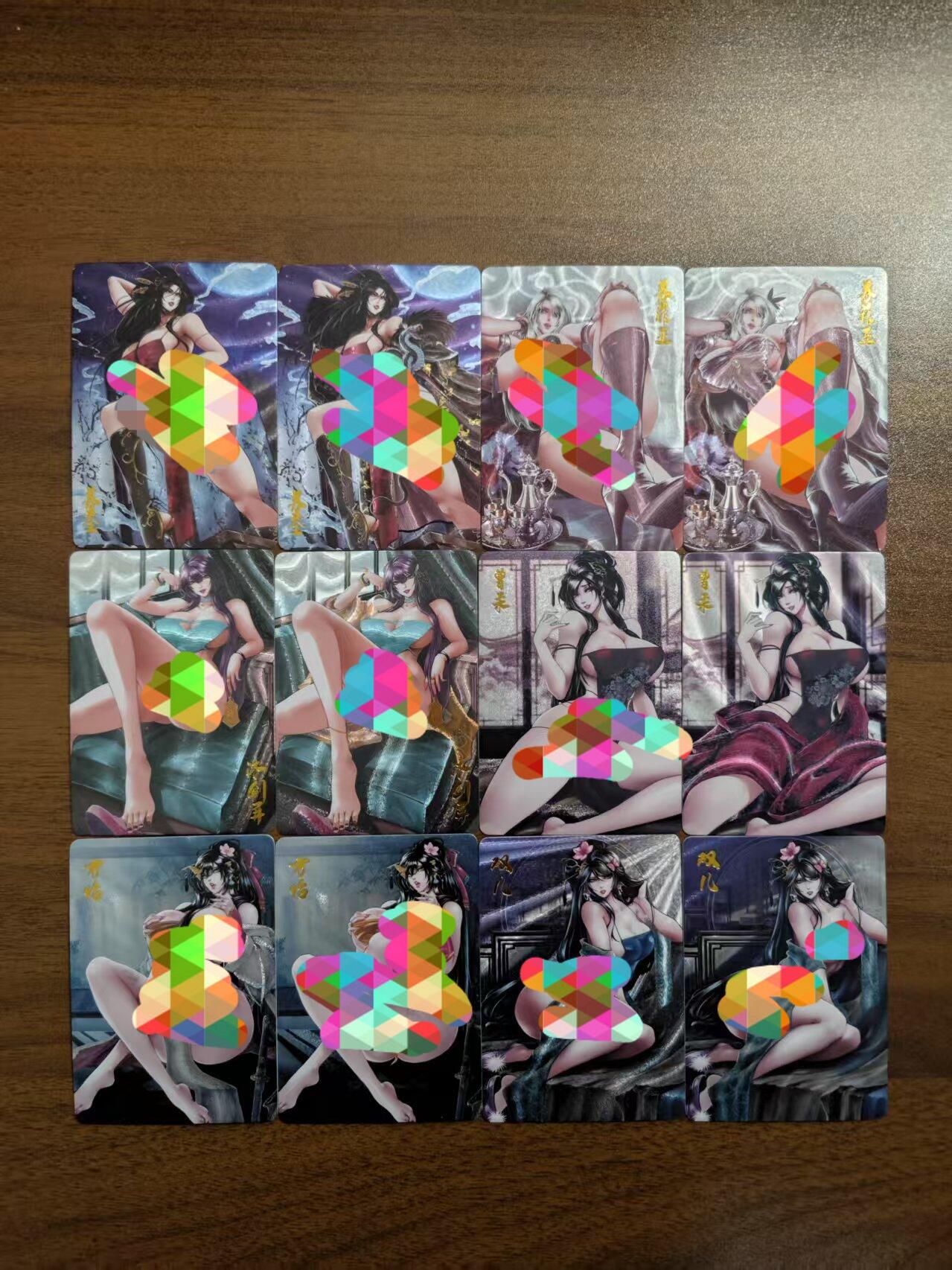光影卡牌第20期，各家亲签，各家小套，持续收拍品 逍遥原创鹿鼎记粗闪卡，一套12张