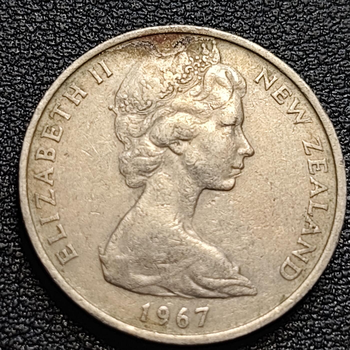 泉币菌-第93场-精品福利场（满包邮条件，下周一发货） 英属新西兰 10分硬币 毛利人面具 伊丽莎白二世 女王24mm