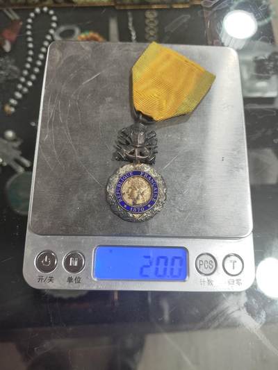 新时代收藏徽章红藏拍卖(第二十四场)  限时回归徽章杂项大合集拍场 法国第三共和国军事功勋奖章 纯银 克重约20g