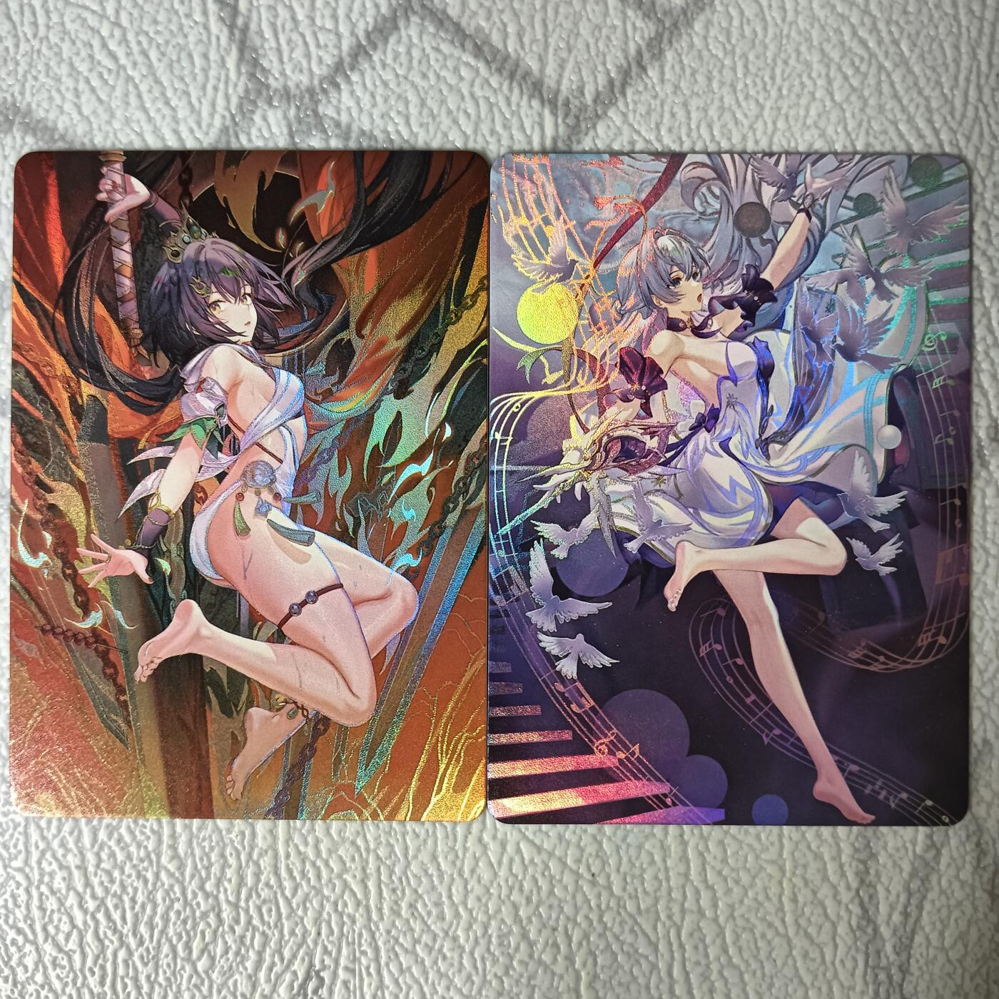 花开卡拍第35期（8月24号周日截拍，品控勿拍!!!拍品不寄存，运费5元，自制卡难免瑕疵，可能存在轻微撞角爆边等出厂瑕疵，品控介意勿拍！） 鸡腿满赠卡 星穹铁道 云璃 知更鸟对卡