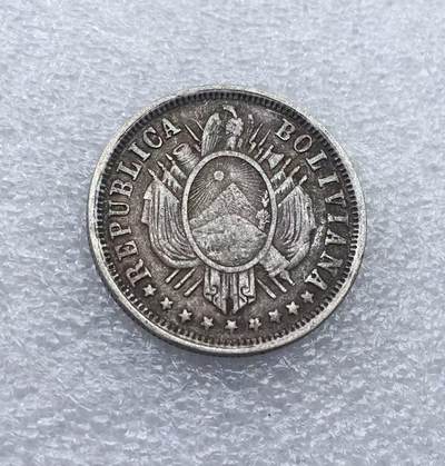 世界钱币专场拍卖 - 1885年玻利维亚28分流通银币